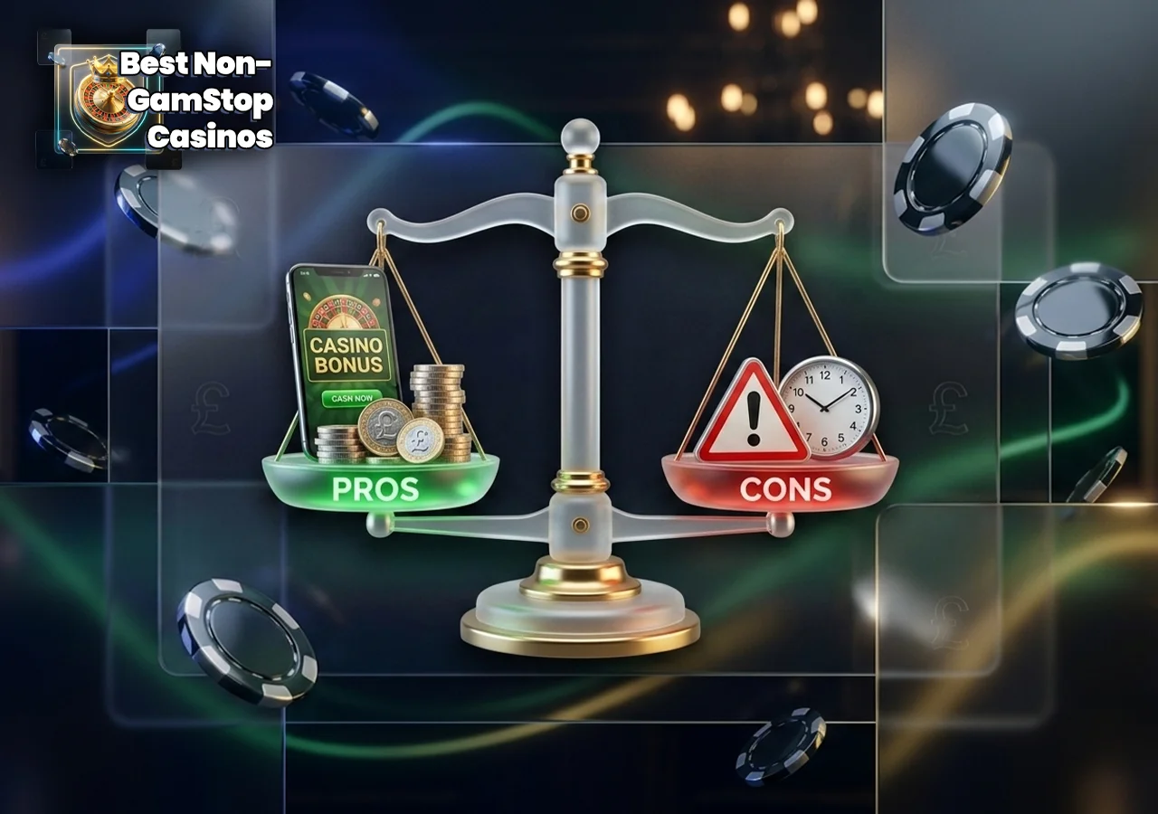 Best Non-GamStop Casinos breakdown of the main pros and cons of playing on non-UKGC sites.