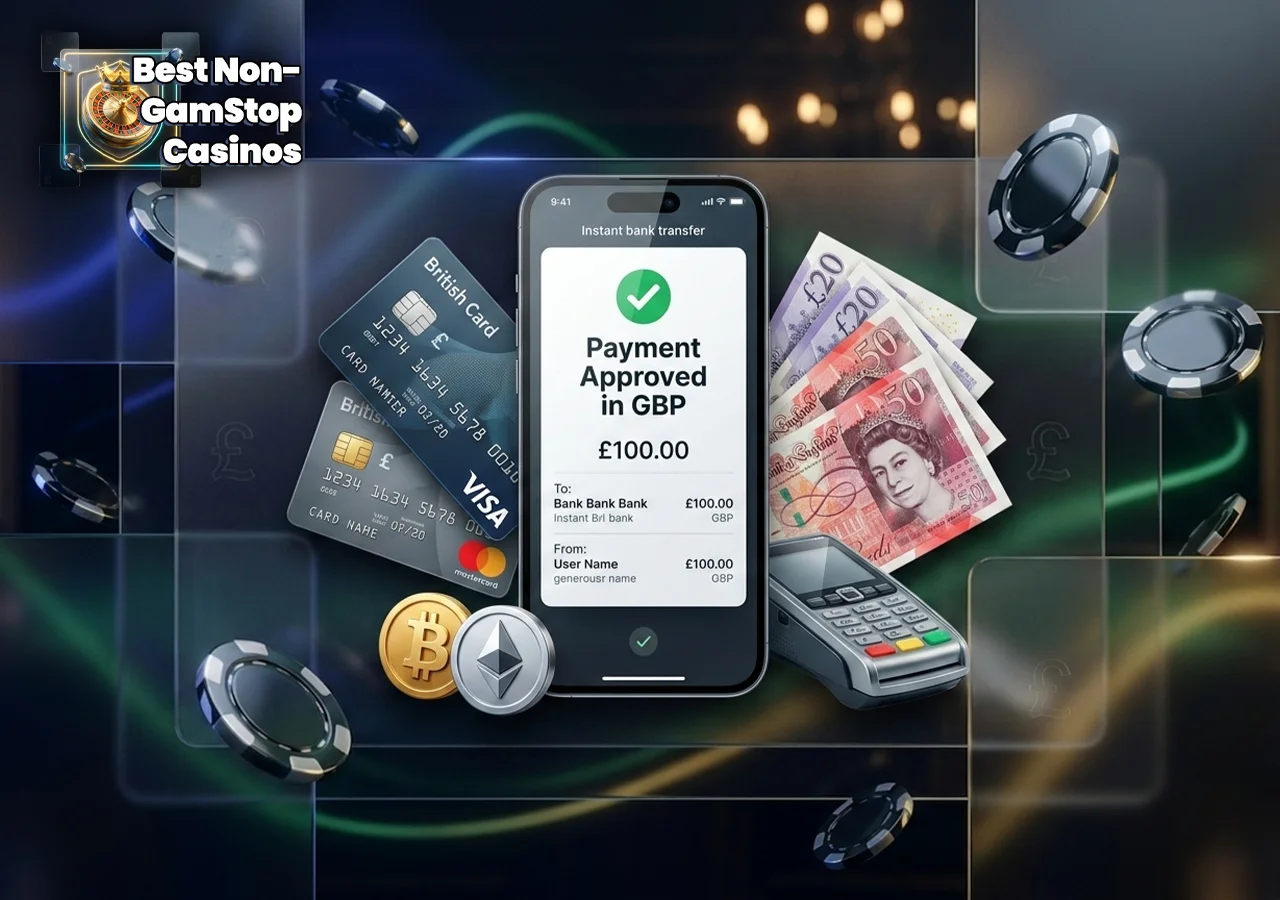 Best Non-GamStop Casinos summary of available deposit options including credit cards and crypto.